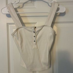 Abercrombie white cropped tank